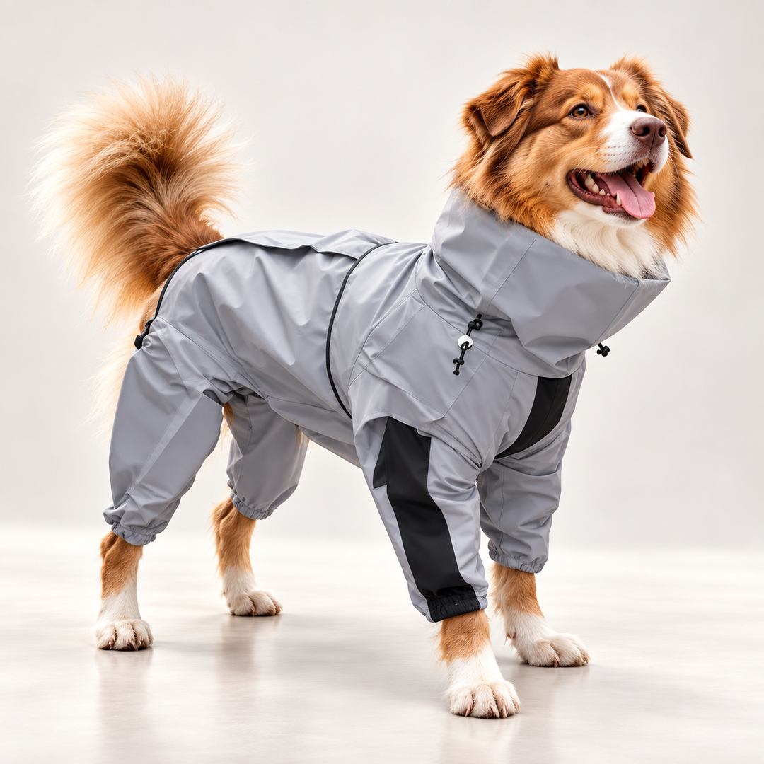 Waterproof Dog Coat with Legs Reflective Rain Jacket for Dogs UK