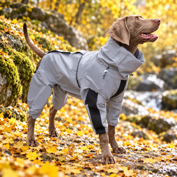 Waterproof Dog Coat with Legs Reflective Rain Jacket for Dogs UK