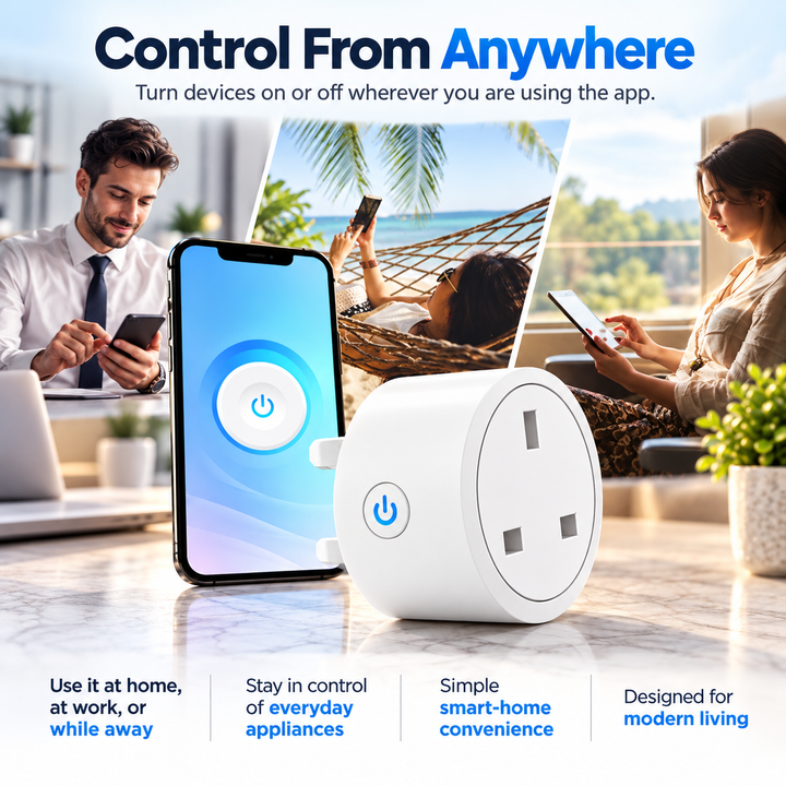 Smart Plug WiFi UK Socket Alexa Google Home App Timer Remote Control