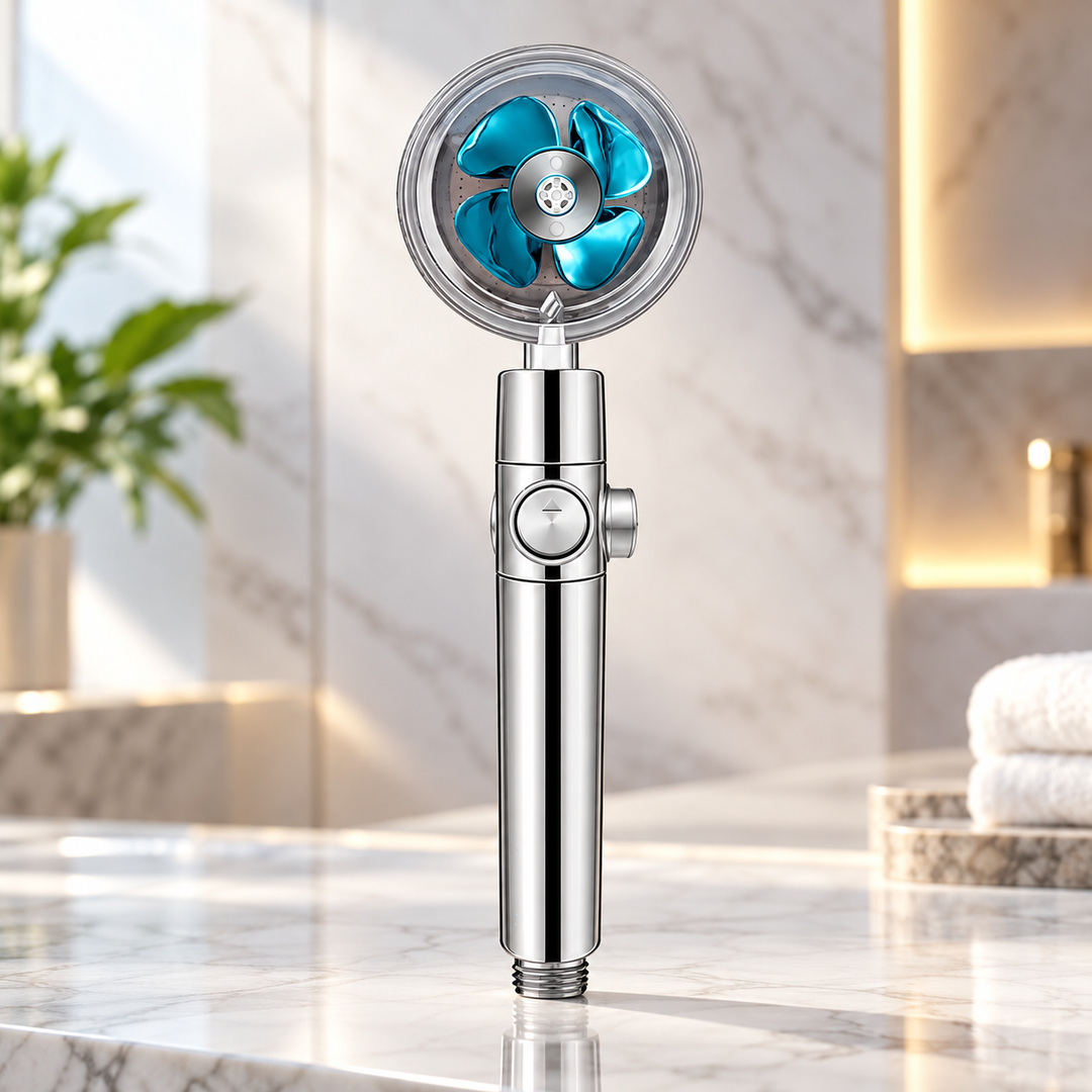 Turbo Shower Head High Pressure Water Saving Handheld Shower Filter
