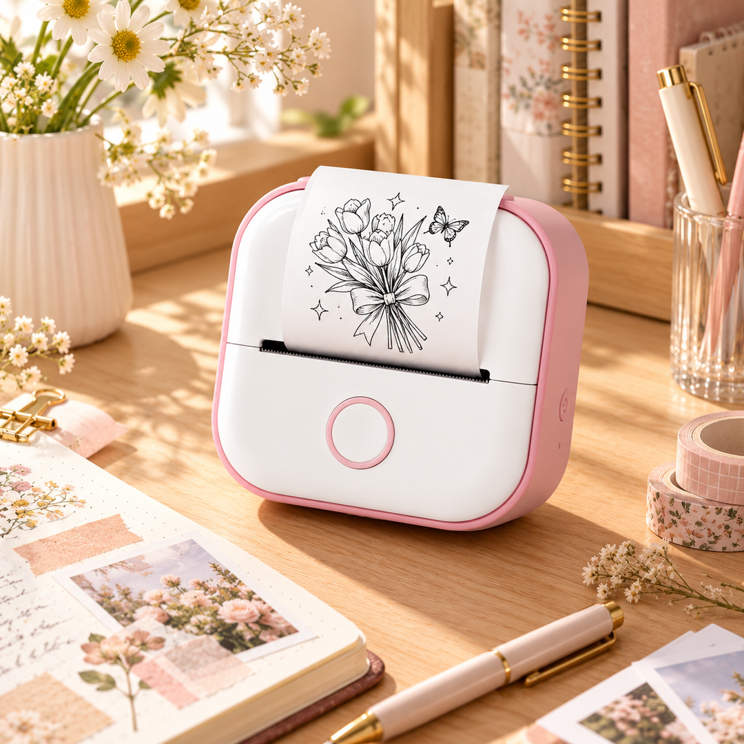 Mini Pocket Printer Bluetooth Thermal Sticker Photo Label Printer