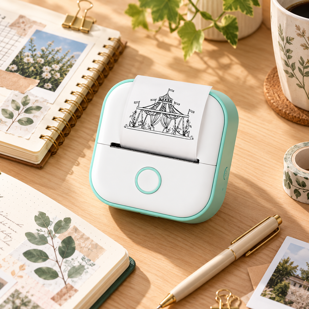 Mini Pocket Printer Bluetooth Thermal Sticker Photo Label Printer