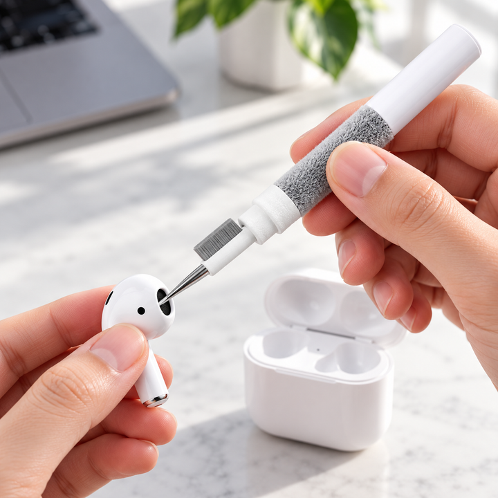 Earbud Cleaning Pen 3 in 1 Earphone Cleaner Kit Brush Sponge Tool