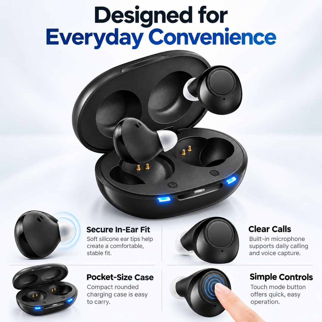 Rechargeable Invisible Sound Amplifier In Ear Hearing Amplifier Pair