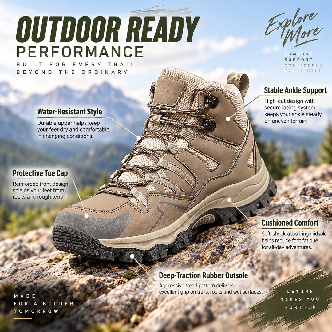 Orthopedic Hiking Boots for Plantar Fasciitis Men and Women