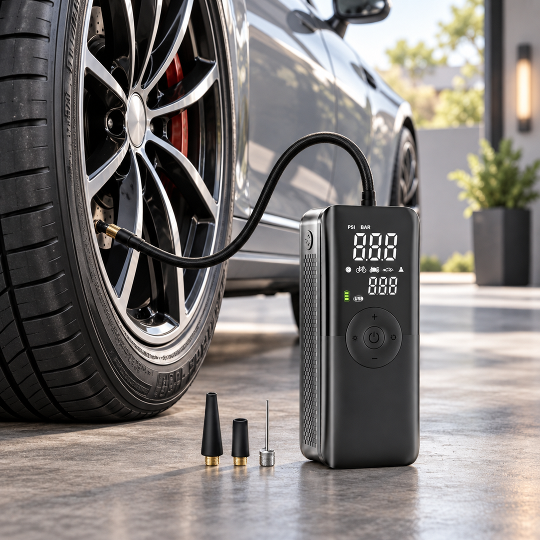 Cordless Tyre Inflator Rechargeable Portable Air Pump for Car