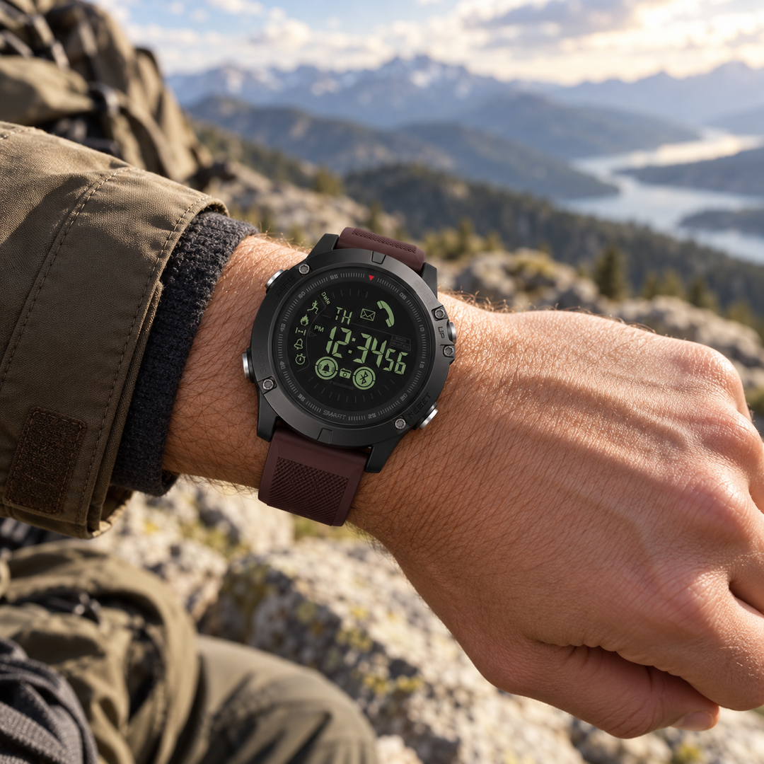 Military Smart Watch Rugged Waterproof Fitness Tracker Watch