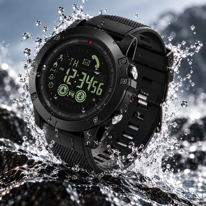 Military Smart Watch Rugged Waterproof Fitness Tracker Watch