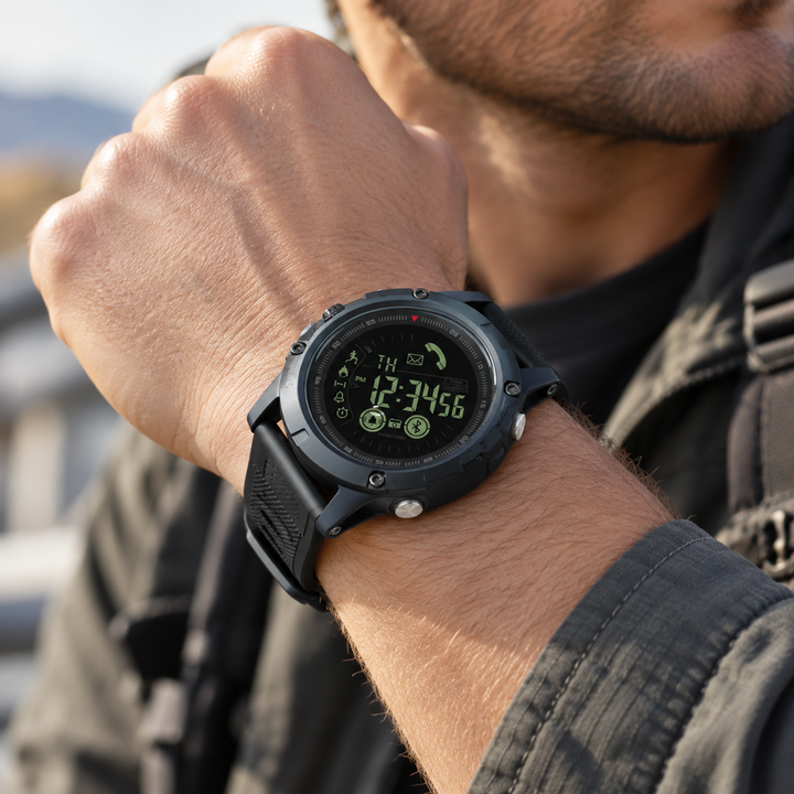 Military Smart Watch Rugged Waterproof Fitness Tracker Watch