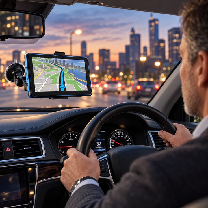 7 Inch GPS Sat Nav for Cars Trucks with UK EU Maps and Traffic