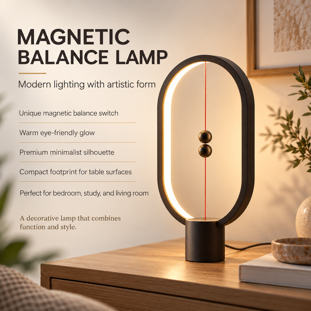 Heng Balance Lamp Magnetic Floating LED Desk Light Wood