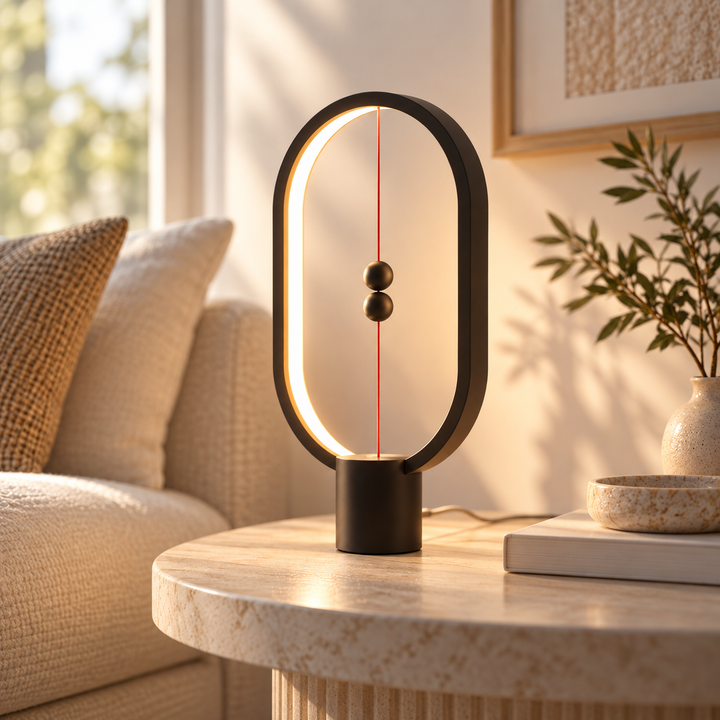 Heng Balance Lamp Magnetic Floating LED Desk Light Wood