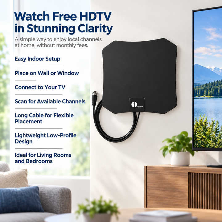 Indoor HDTV Antenna 4K Free Channels Digital TV Aerial