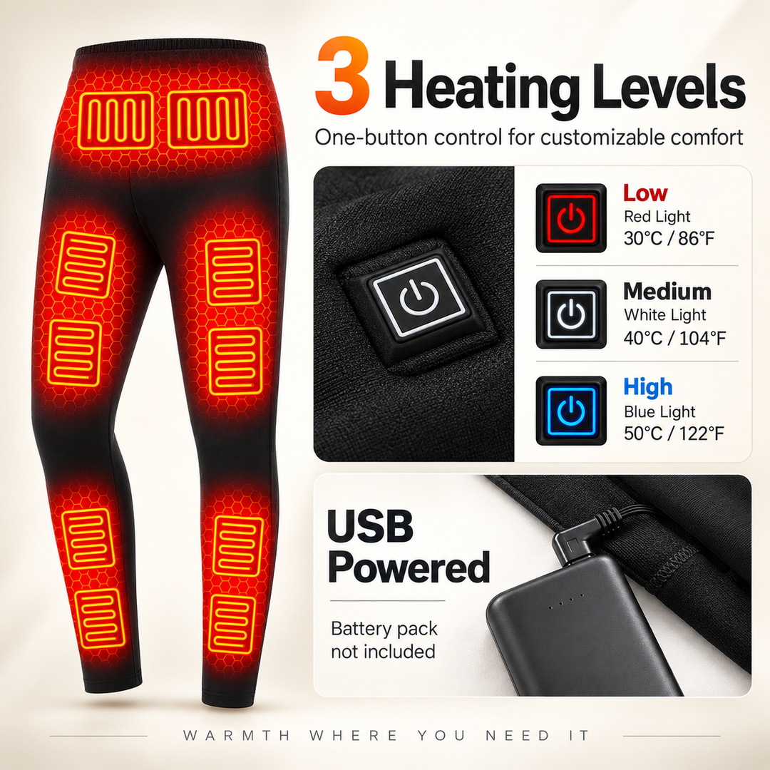 Heated Underwear Rechargeable Thermal Base Layer for Men Women