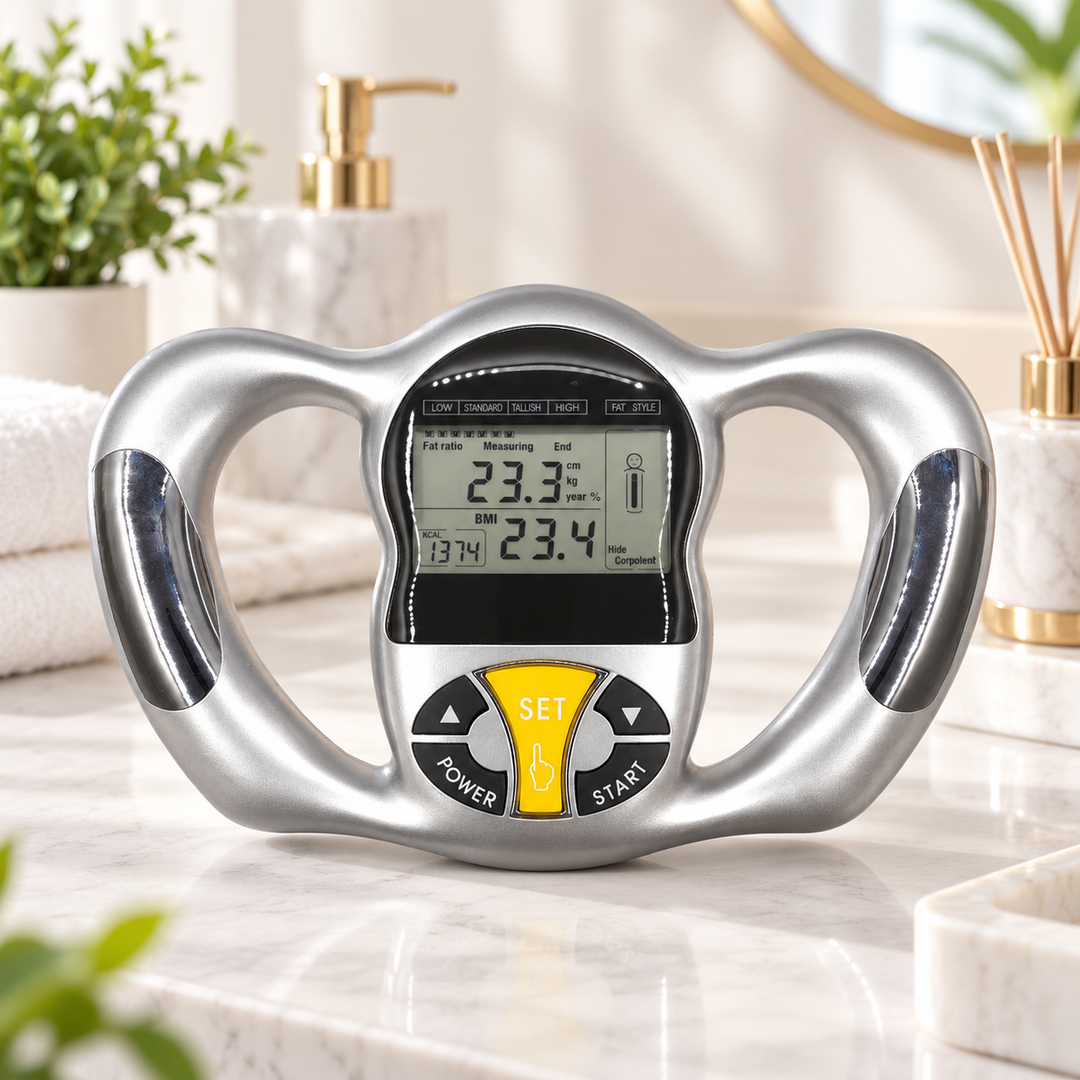 Body Fat Analyser Handheld BMI Monitor with LCD Display