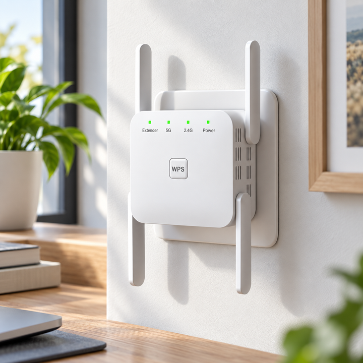 WiFi Extender Booster Dual Band 1200Mbps Home Signal Repeater