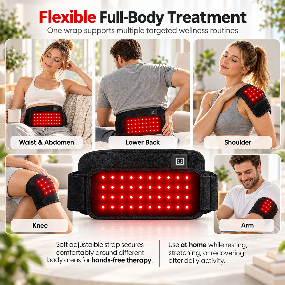 Red Light Therapy Belt 60 LED Infrared Pad for Pain Relief