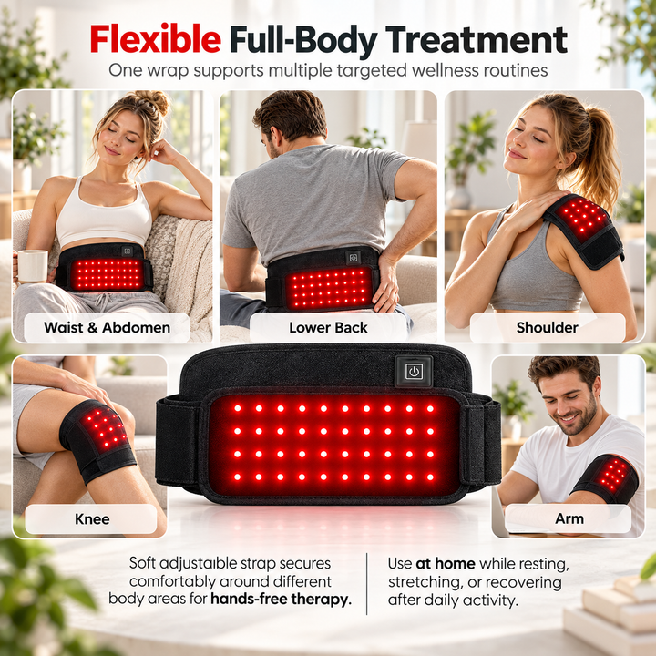 Red Light Therapy Belt 60 LED Infrared Pad for Pain Relief