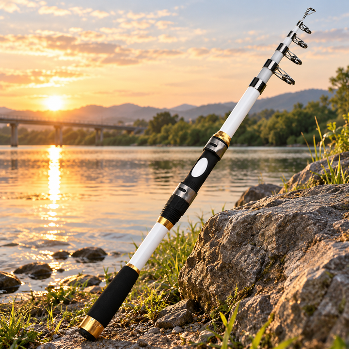 Carbon Fibre Telescopic Fishing Rod Portable Travel Rod