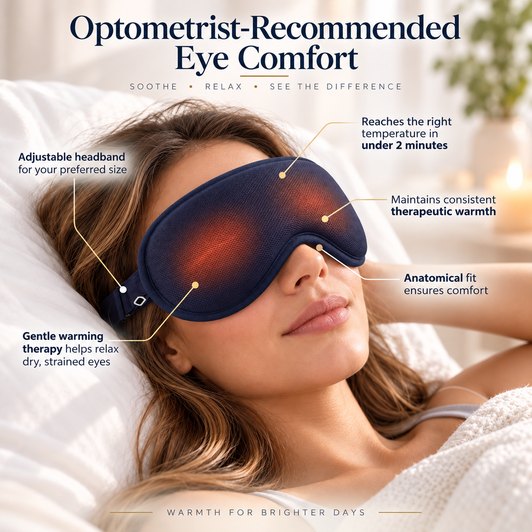 Heated Eye Mask for Dry Eyes USB Warm Compress Sleep Mask