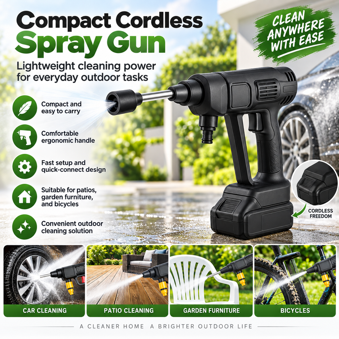 Cordless Portable Pressure Washer Spray Gun for Car and Garden