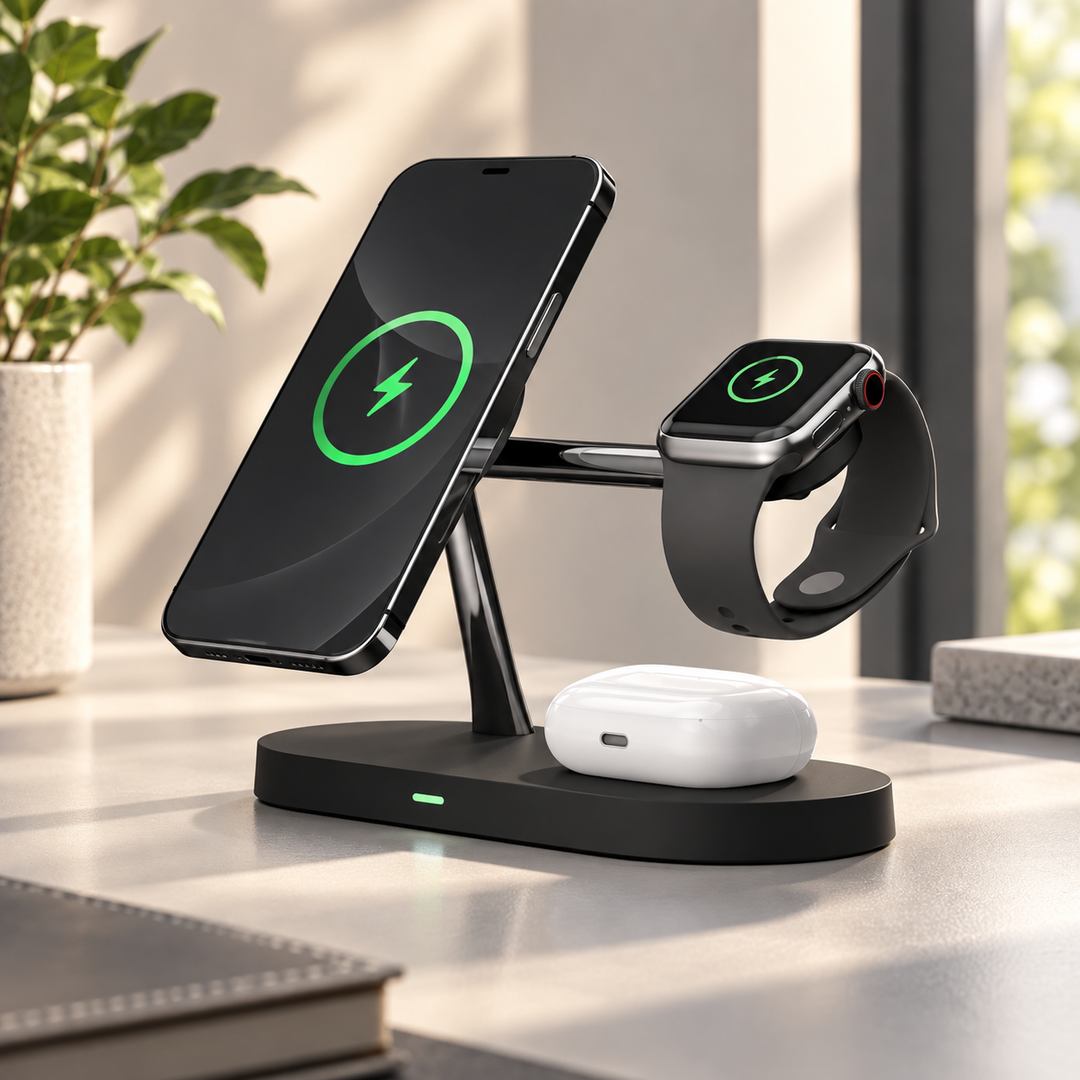 4 in 1 Wireless Charging Station Magnetic Fast Charger for Phone