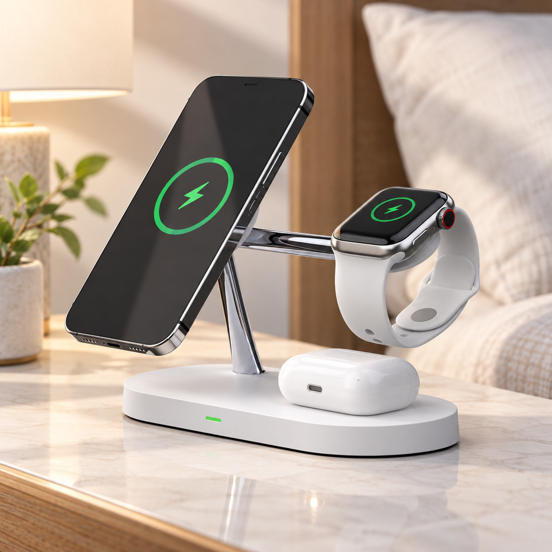 4 in 1 Wireless Charging Station Magnetic Fast Charger for Phone
