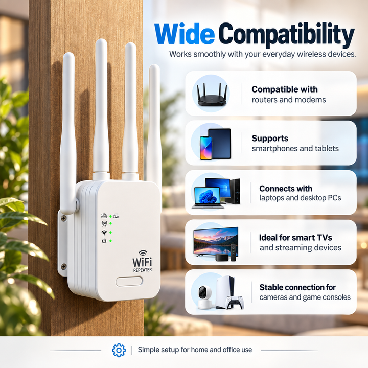 Outdoor WiFi Booster Dual Band 1200Mbps Long Range Extender