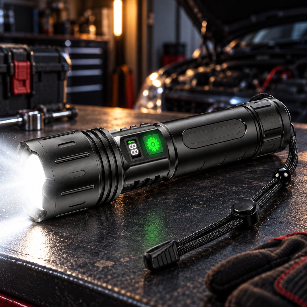 100000 Lumen LED Flashlight Rechargeable Waterproof Torch