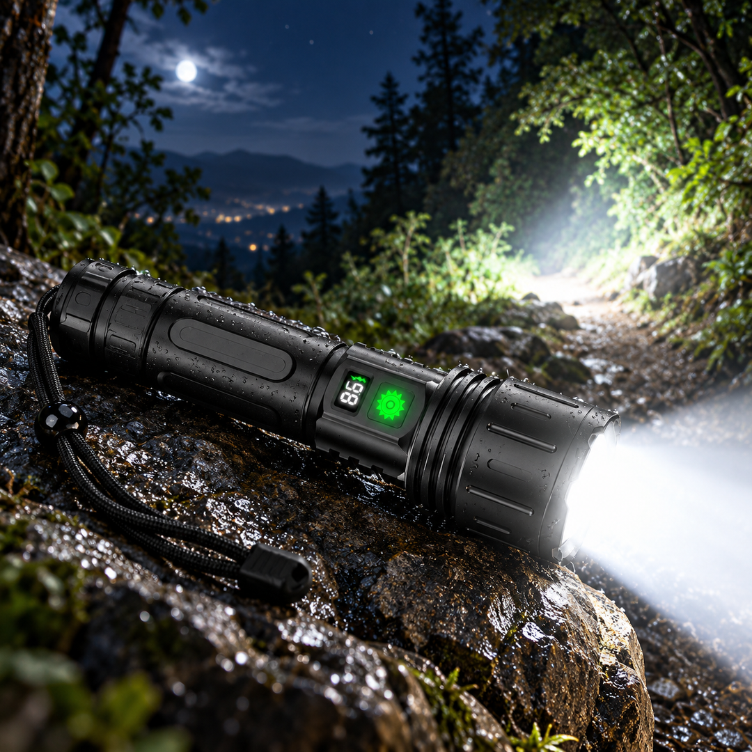 100000 Lumen LED Flashlight Rechargeable Waterproof Torch