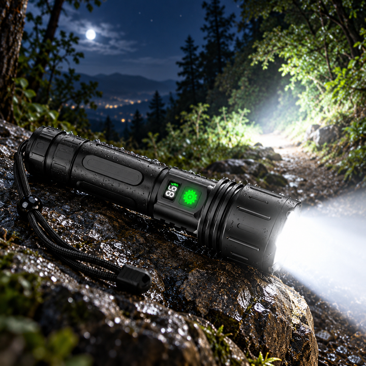 100000 Lumen LED Flashlight Rechargeable Waterproof Torch