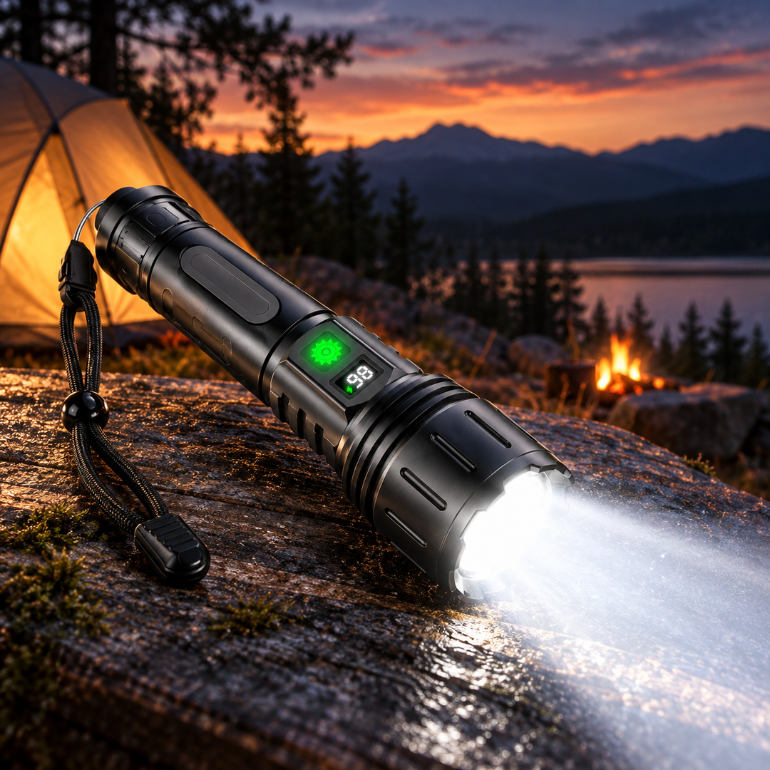 100000 Lumen LED Flashlight Rechargeable Waterproof Torch