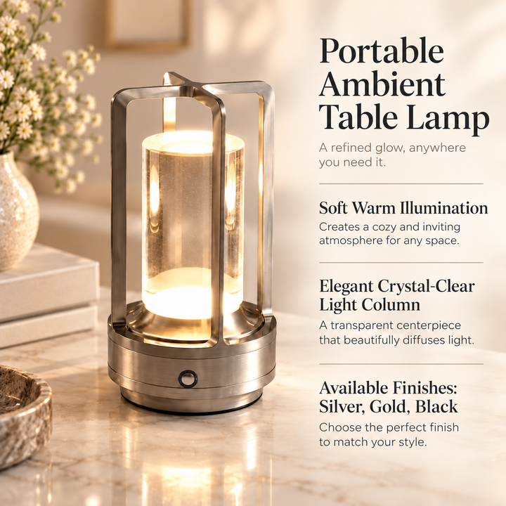 Cordless LED Table Lamp Rechargeable Dimmable Nordic Night Light