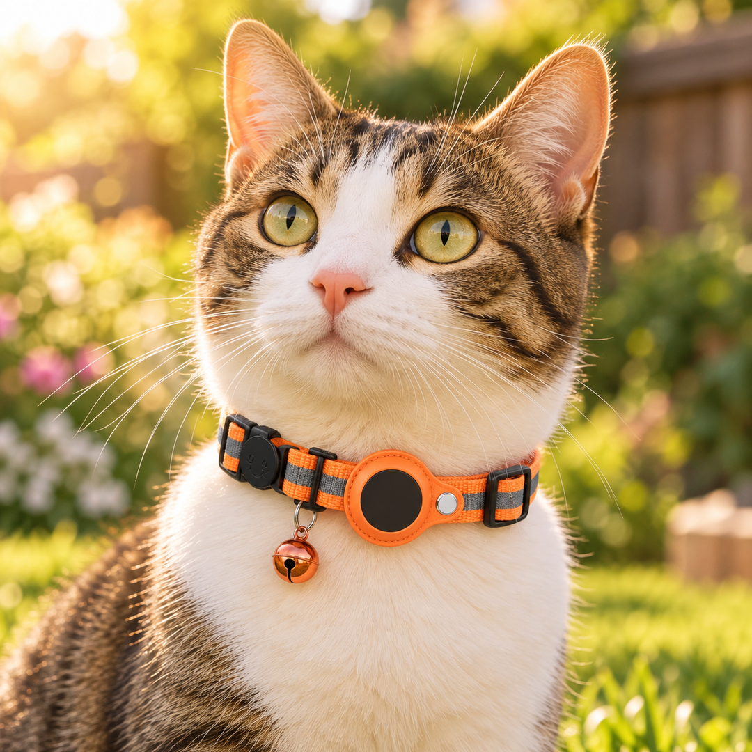 Cat GPS Tracker Collar Quick Release Reflective for Outdoor Safety
