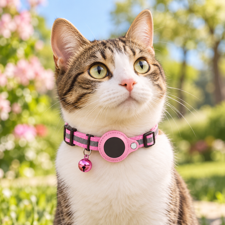 Cat GPS Tracker Collar Quick Release Reflective for Outdoor Safety