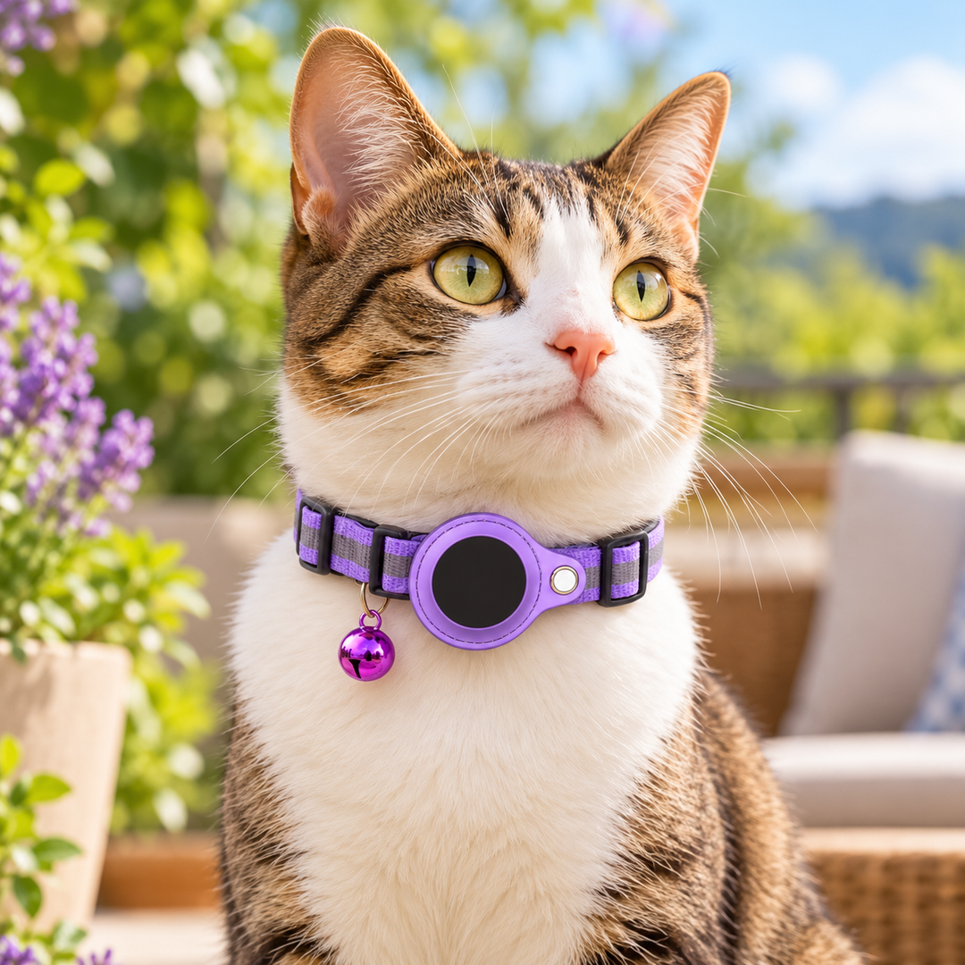 Cat GPS Tracker Collar Quick Release Reflective for Outdoor Safety