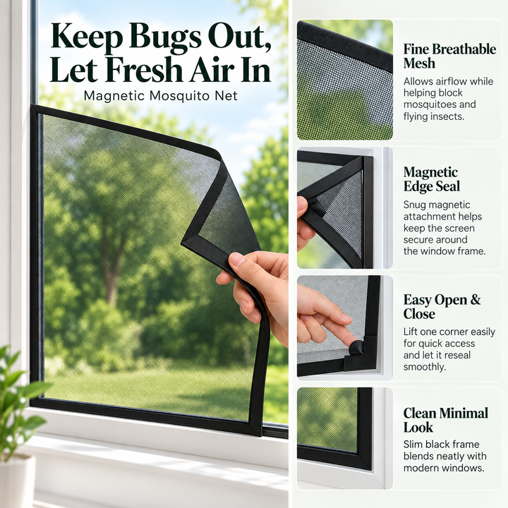 Magnetic Mosquito Net for Windows Insect Mesh Screen Bug Proof