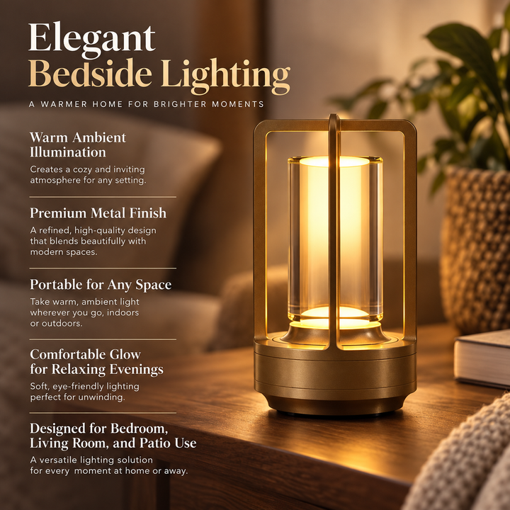 Cordless Nordic Table Lamp Rechargeable LED Touch Bedside Light