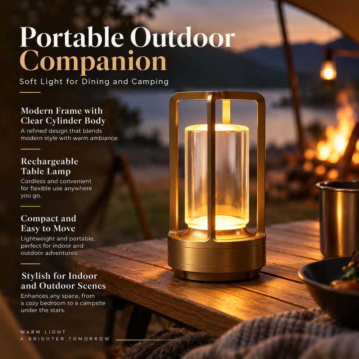 Cordless Nordic Table Lamp Rechargeable LED Touch Bedside Light