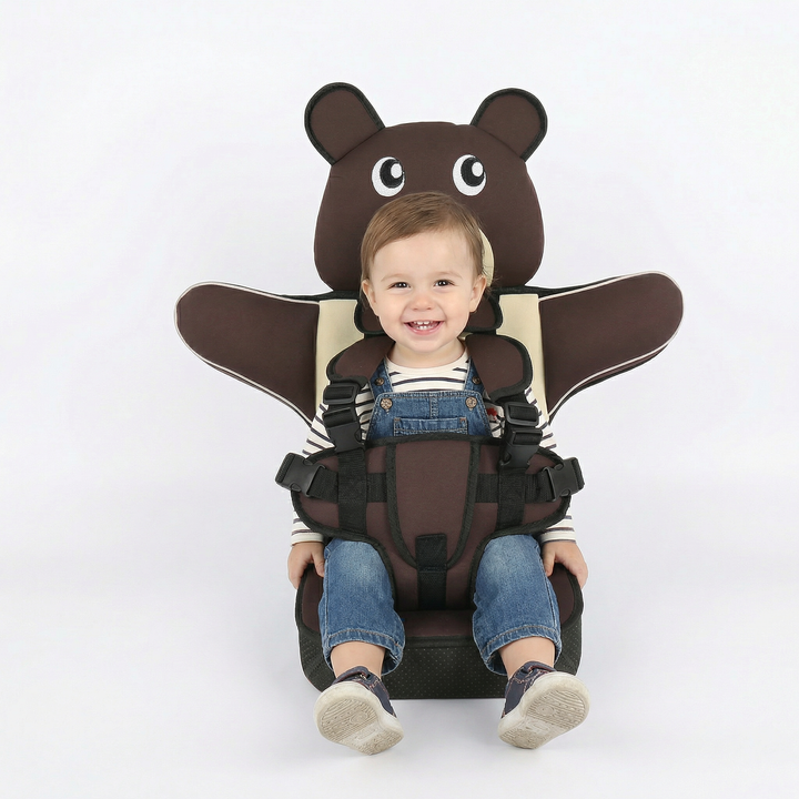 Child Car Seat Protector Mat with Safety Harness for Kids