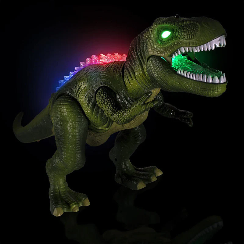 Remote Control Walking Dinosaur Toy with Roaring Sound and LED Lights
