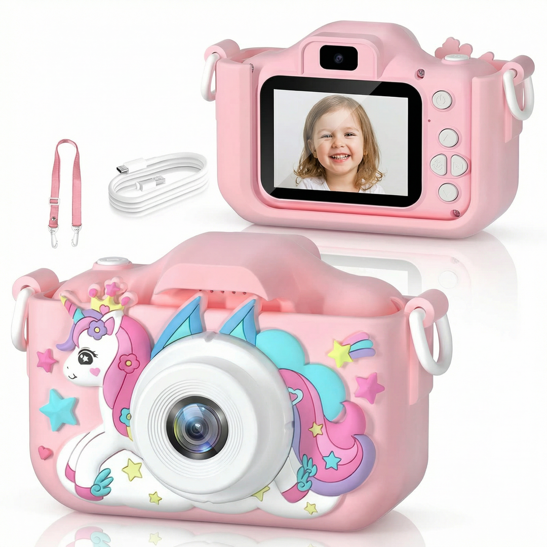 Kids Digital Camera 1080P HD with Selfie and Video Recording