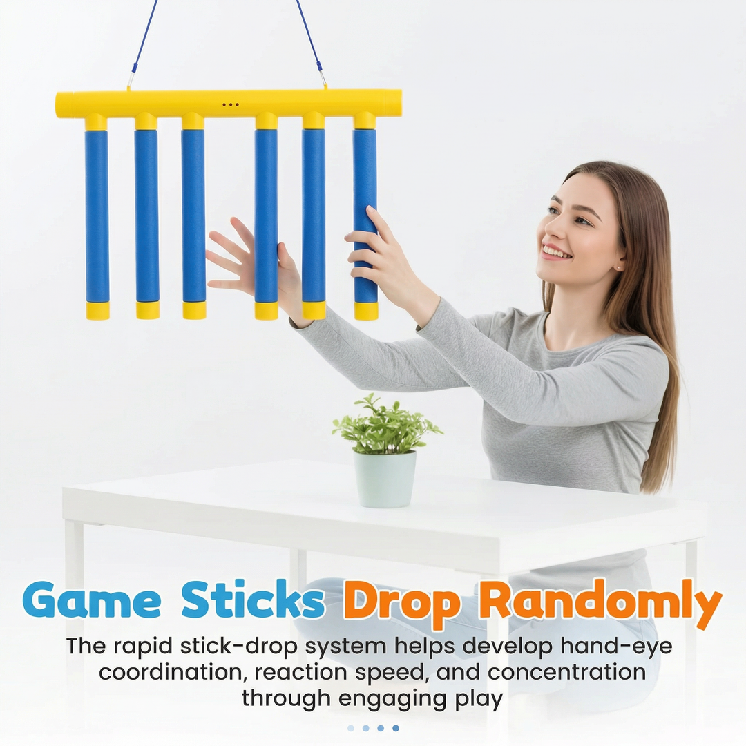 Kids Reaction Trainer Falling Stick Game Adjustable Speed Toy