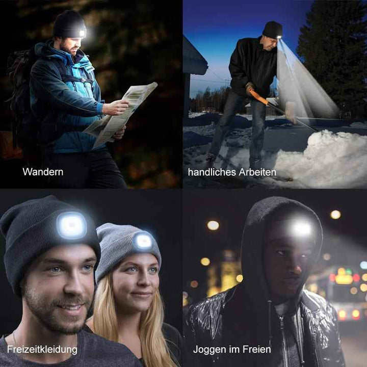 Rechargeable LED Lighted Beanie Hat