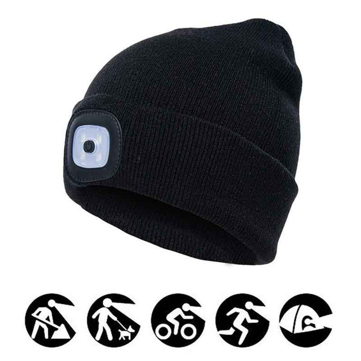Rechargeable LED Lighted Beanie Hat
