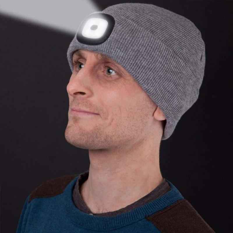Rechargeable LED Lighted Beanie Hat