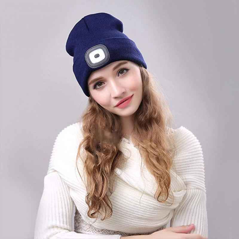 Rechargeable LED Lighted Beanie Hat