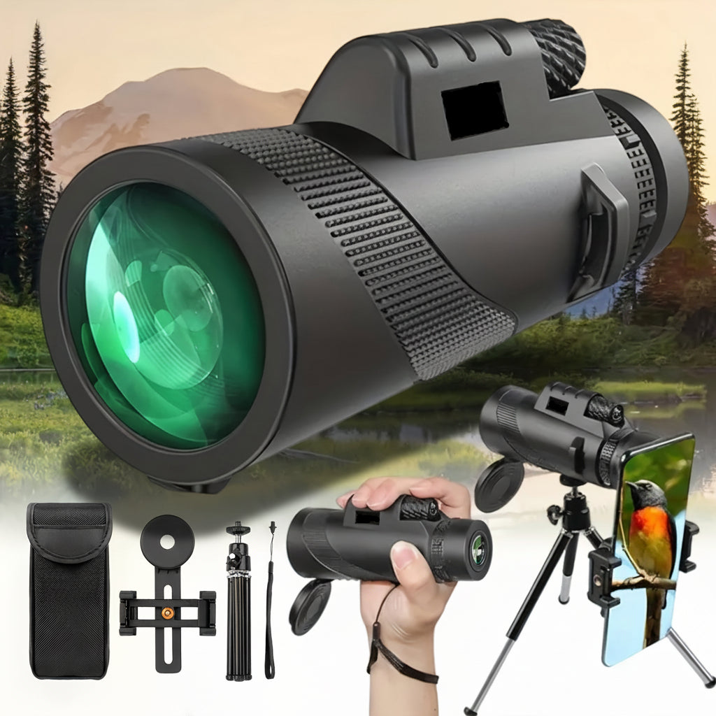 Monocular Telescope with Phone Adapter Outdoor Viewing Scope