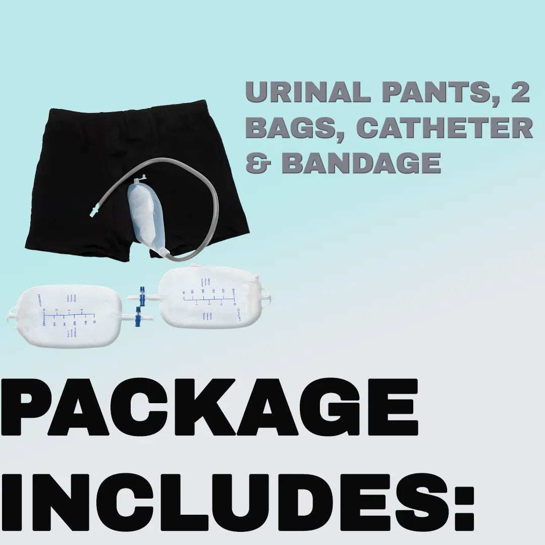 Portable Male Urinal Underwear with Drainage Bag for Adults