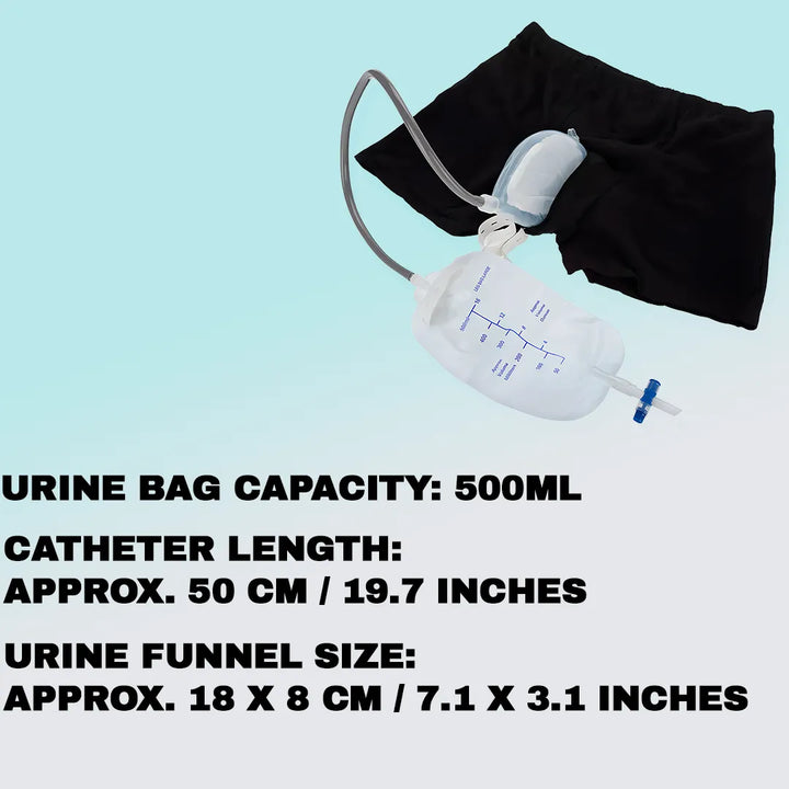 Portable Male Urinal Underwear with Drainage Bag for Adults